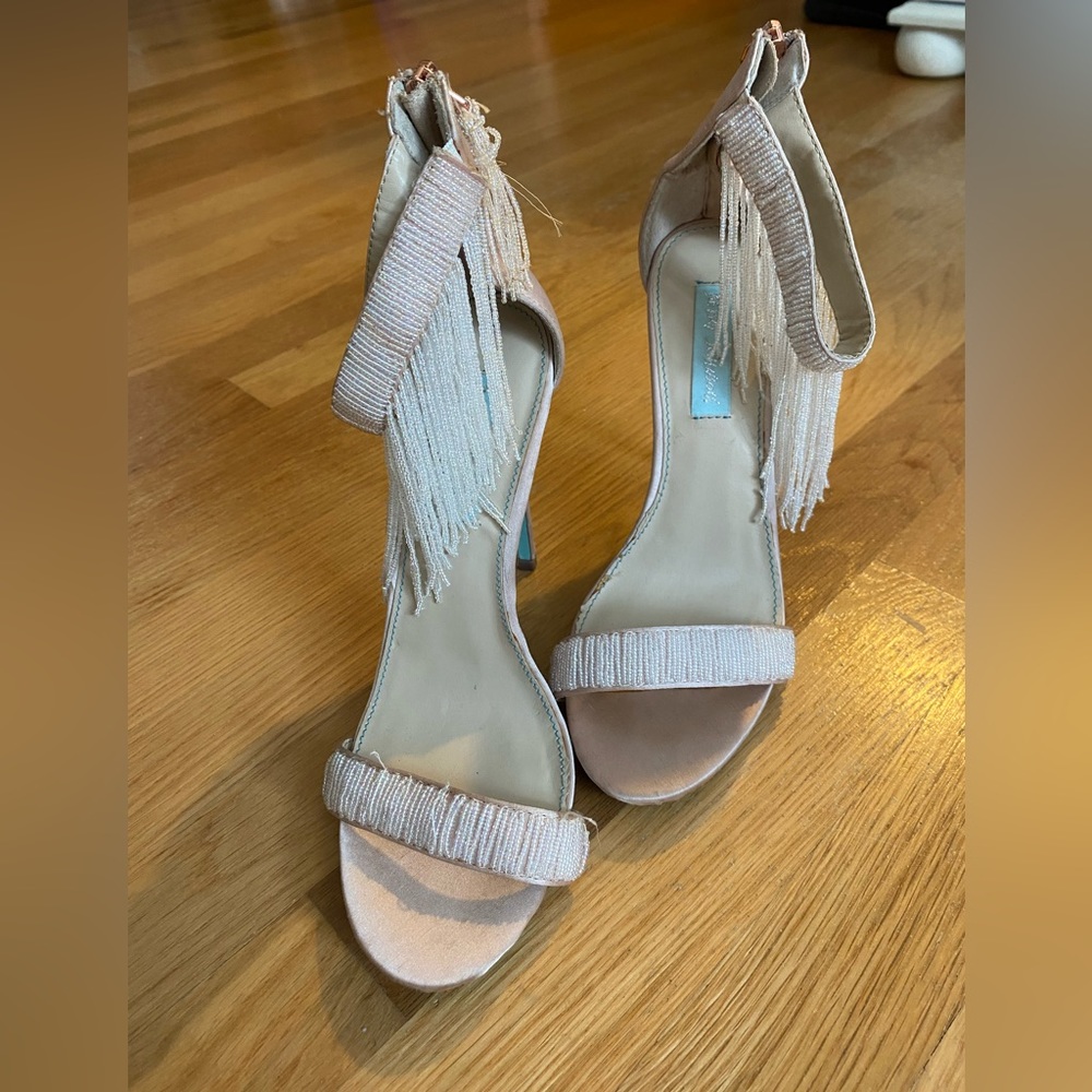 Betsey Johnson Beaded Strappy Heels